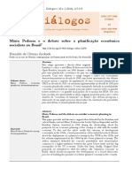 Mário Pedrosa e o Debate Sobre a Planificação Econômica