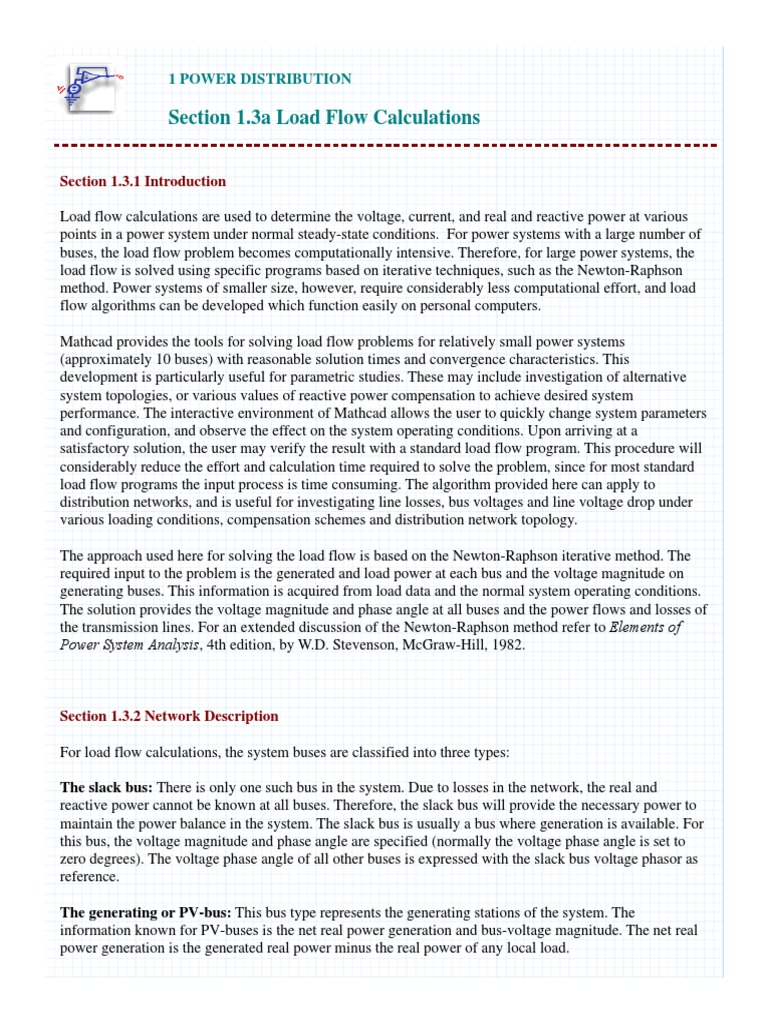 1 - 3a Load Flow Calculations - Theory PDF | PDF | Ac Power ...