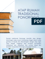 Atap Rumah Tradisional Ponorogo