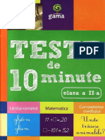 Teste 10 Minute Pentru Clasa A II A PDF