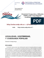 Legalidad Legitimidad y Soberanía Popular - Eduardo Dartiguelonge