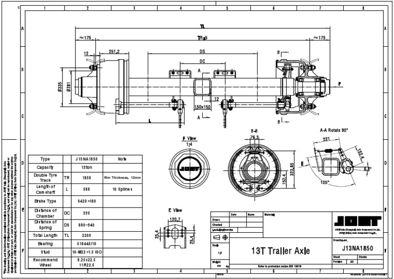 Inboard Axle To Suit Mech Suspension - LTD13F11YNT1 | PDF