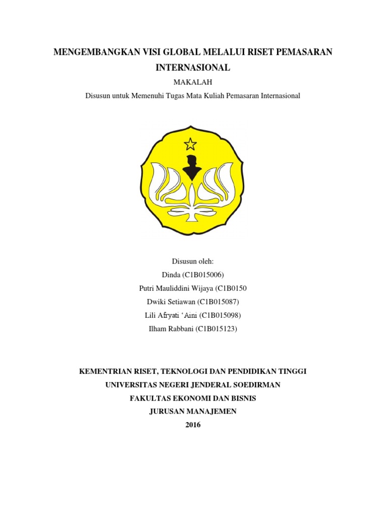 Riset Pemasaran Internasional