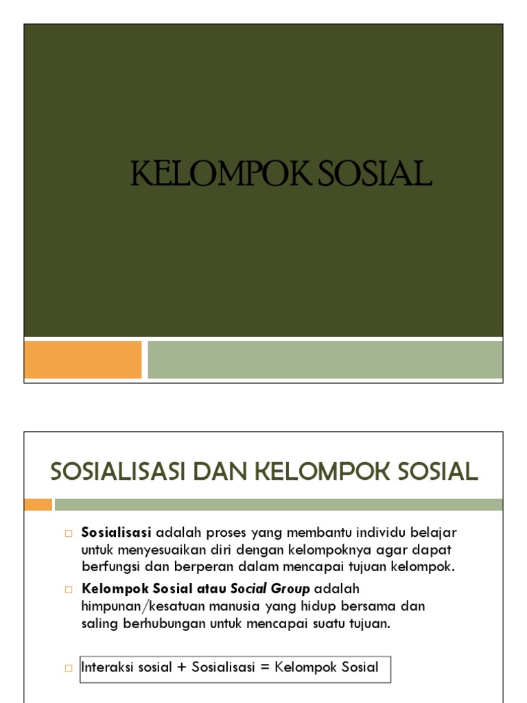 Kelompok Dan Organisasi Sosial