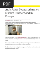 Muslim Brotherhood Deep Roots in Europe