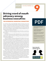 Driving Word of Mouth Advocacy Among Business Executives: White Paper No