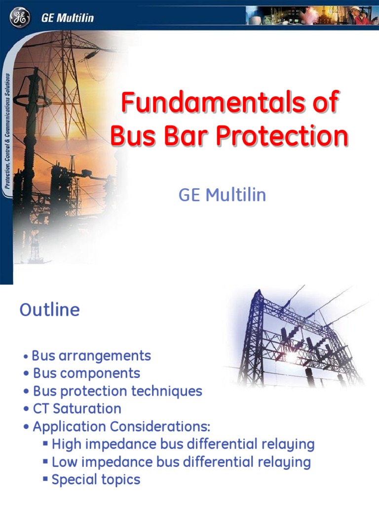 Busbar Protection Techniques Overview | PDF | Relay | Ct Scan