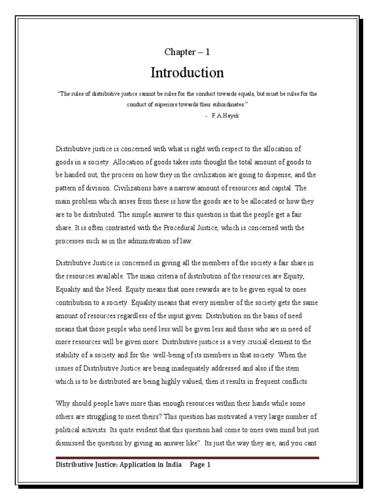 Distributive Justice in India: An Overview | PDF | Crime & Violence ...