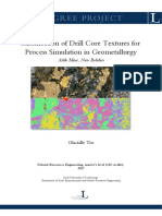 Classification of Drill Core Textures For Process Simulation in Geometallurgy: Aitik Mine, New Boliden