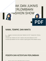 Juklak Dan Juknis Perlombaan Fashion Show