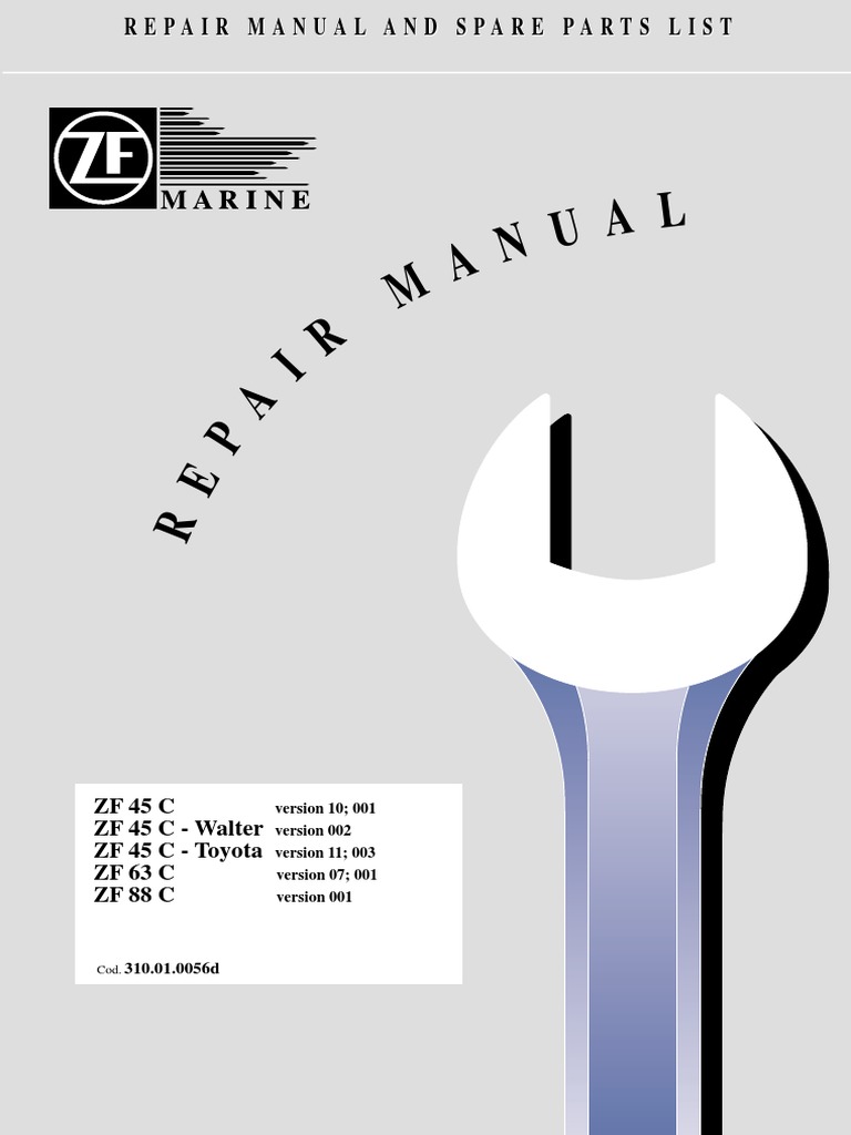 Reparaturanleitung u Ersatzteilliste ZF45C Bis ZF88C | Manual Transmission  | Transmission (Mechanics)