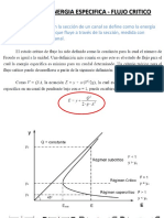 Unidad 3.-Energía Especifica y Regimen Crítico