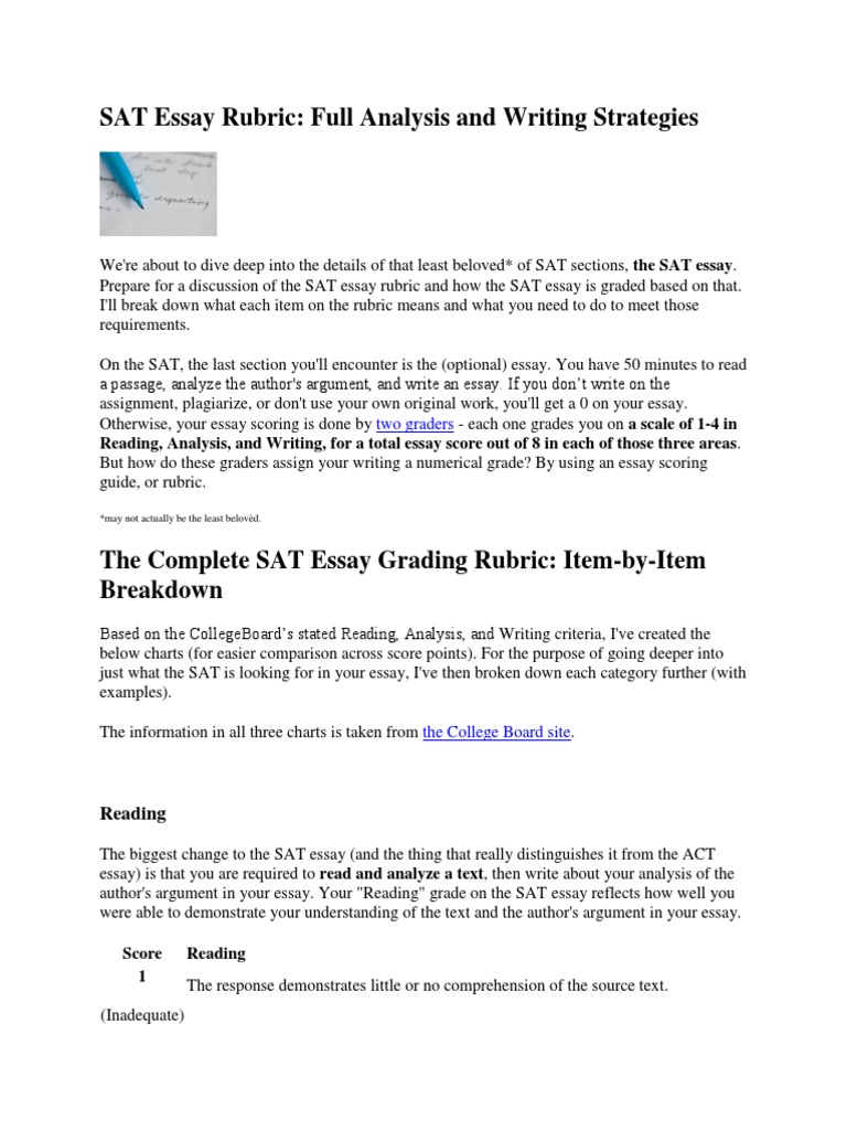 Sat essay examples image