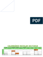 Calendário Escolar Ano Letivo 2017-2018