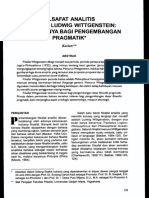 ID Filsafat Analitis Menurut Ludwig Wittgenstein Relevansinya Bagi Pengembangan Pra