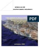 Caracteristicas Metalogéneticas de Los Yacimientos Asociados A Los Arcos Magmáticos Mesozoicos Del Sur Del Perú Latitudes 16-14