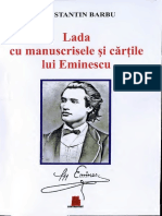 Cartea - Lada Cu Manuscrisele Si Cartile Lui Eminescu, de Constantin Barbu (Text)