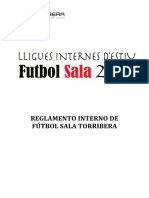 Reglament Intern Futbol Sala Torribera