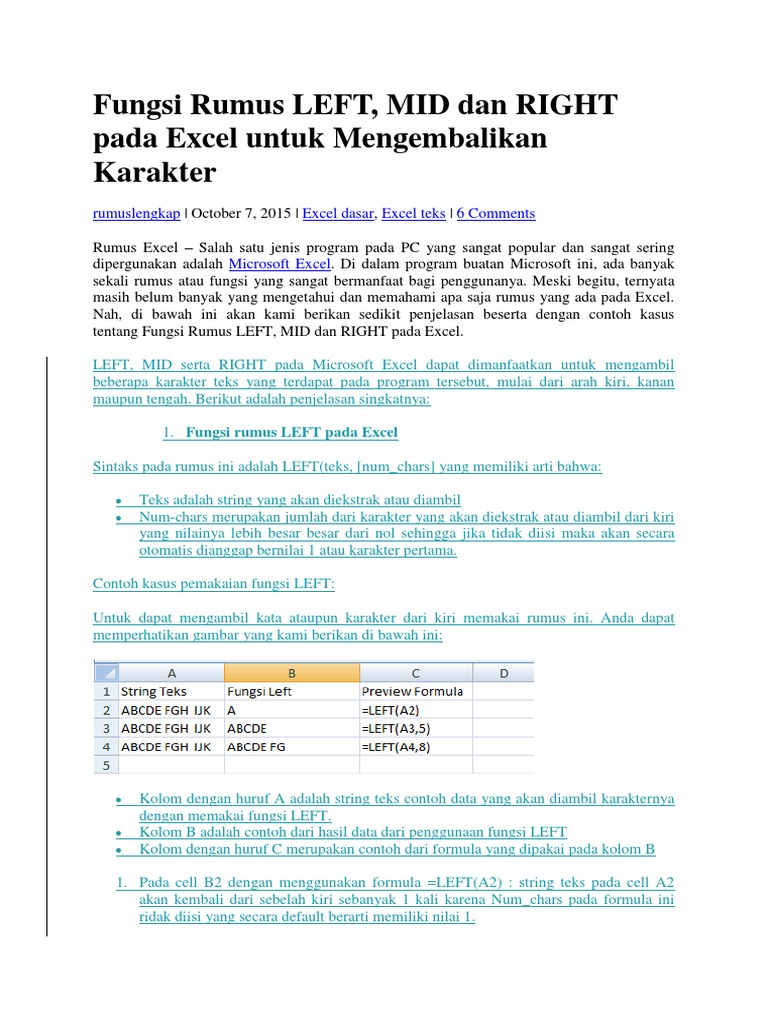 Fungsi Rumus Left Docx