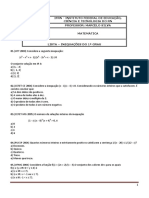 Lista Inequacoes Do 1 Grau PDF
