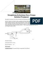 Menghitung Kebutuhan Daya Pompa Instalasi