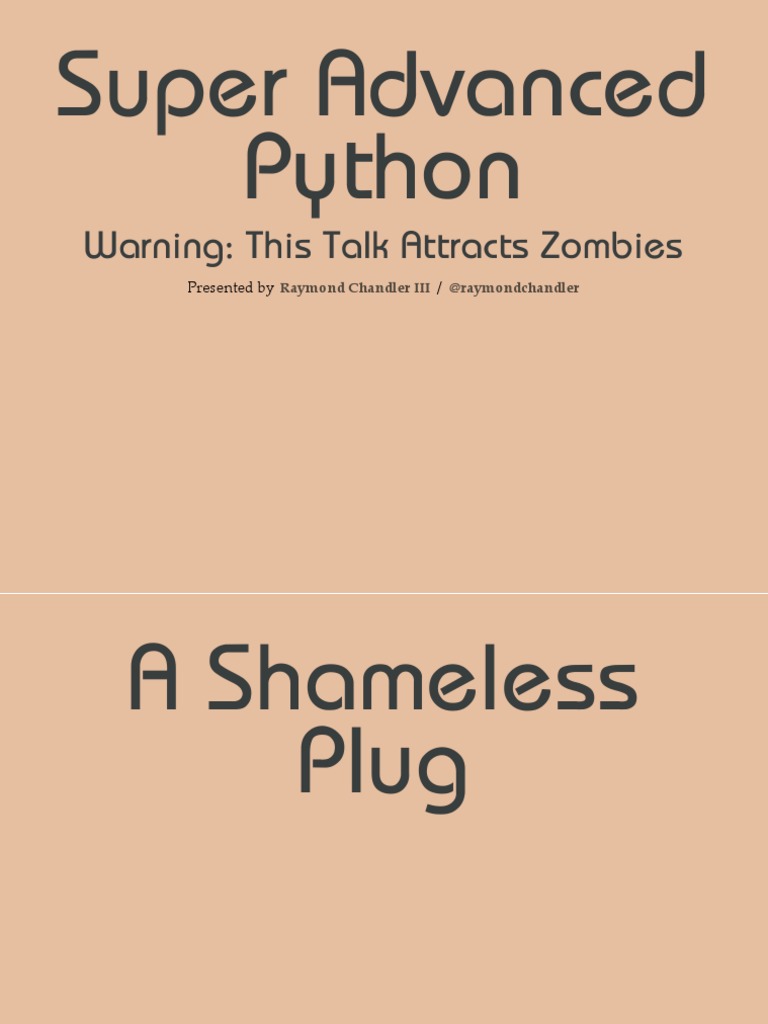 Super Advanced Python PDF | Download Free PDF | Computer Programming ...