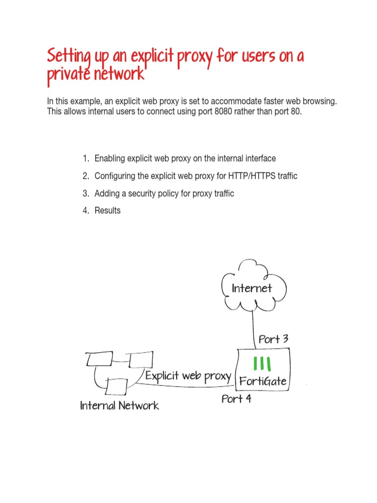 FortiGate Explicit Web Proxy Setup | PDF | Business | Computers