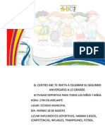 Afiche Promocional Tarde Deportiva