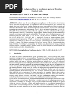 Evaluation of Background Dose To Non Human Species at Trombay, Mumbai, India