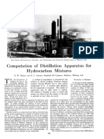 Computation of Distillation Apparatus for Hydrocarbon Mixtures