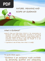 Nature Meaning and Scope of Guidance