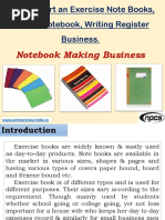 Download How to Start an Exercise Note Books School Notebook Writing Register Business Notebook Making Business by Ajay Gupta SN359050850 doc pdf
