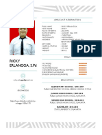 Ricky Erlangga, S.PD: Applicant Information