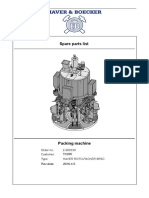 Spare Parts List for Packing Machine