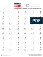 1 Minute Math Addition PDF