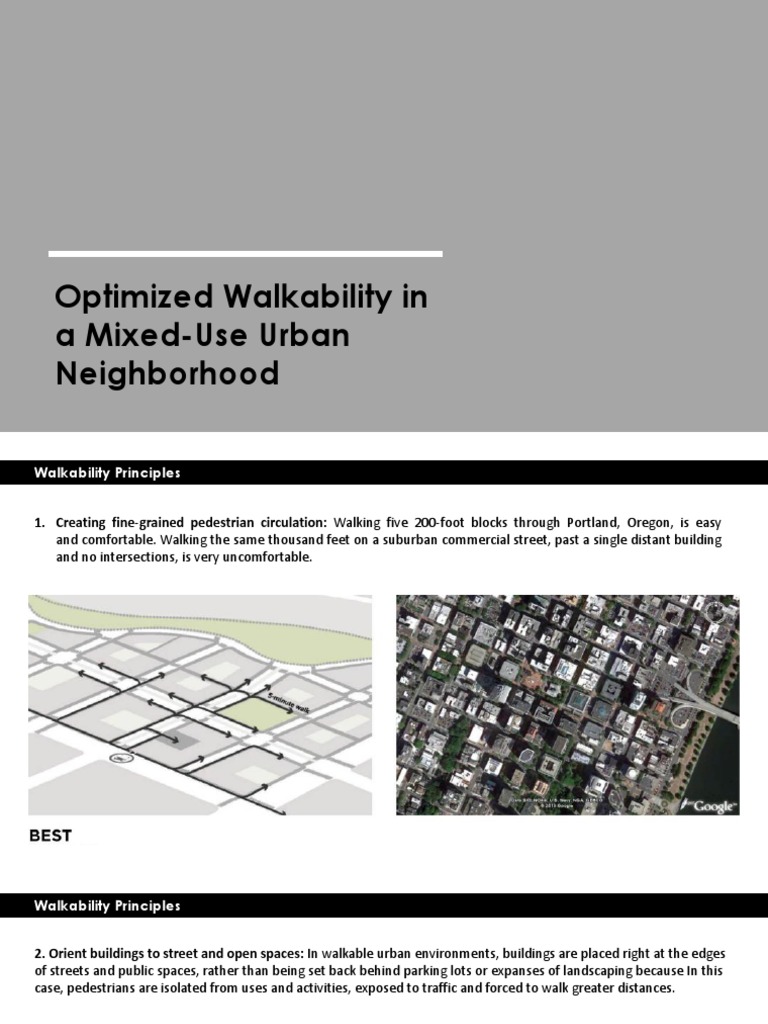 Principles of Urban Walkability Design | PDF | Mixed Use Development ...