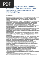 AVALIAÇÃO COMO PROCESSO DE CONSTRUÇÃO DO CONHECIMENTO NAS SÉRIES INICIAIS DO ENSINO FUNDAMENTAL.docx