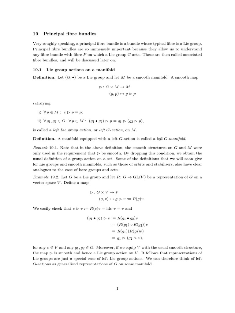 Lecture 19 - Principal Fibre Bundles (Schuller's Geometric Anatomy of ...