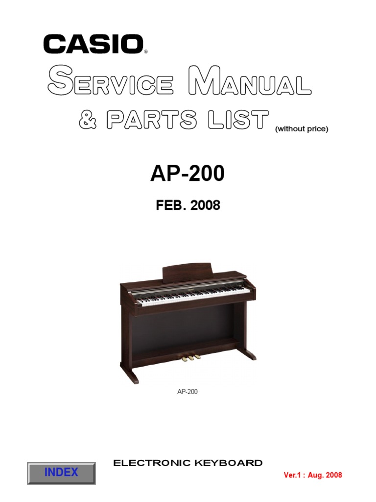 Casio Ap200 SM PDF | PDF | Electrical Connector | Printed Circuit 