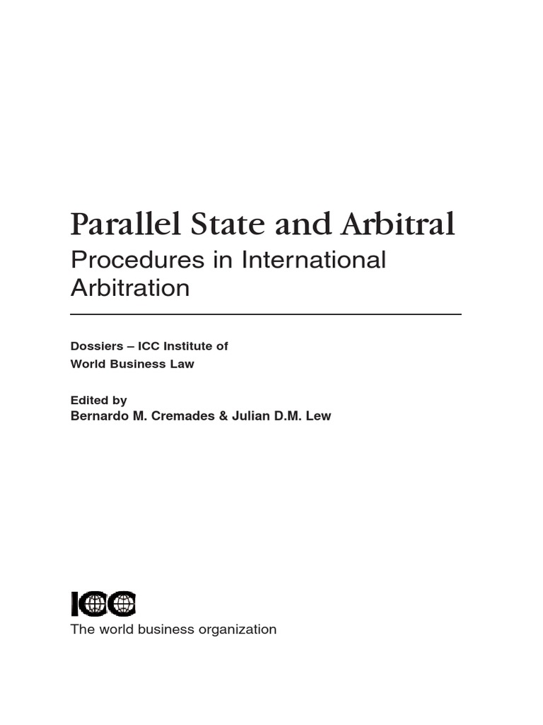 Icc Parallel State And Arbitral Procedures In International - 