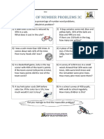 Word Problems Percentages of Nu