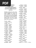 Contoh Soal Psikotes Sinonim-Antonim 2 PDF