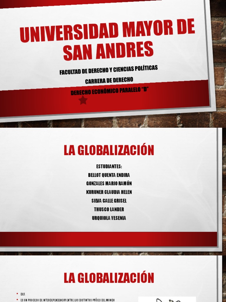 Globalizacion Diapositivas Completo Pdf Globalización Economía