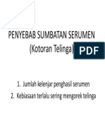 Penyebab Sumbatan Serumen (Kotoran Telinga)