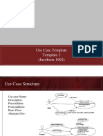 Use Case Template Template 2 (Jacobson 1992)