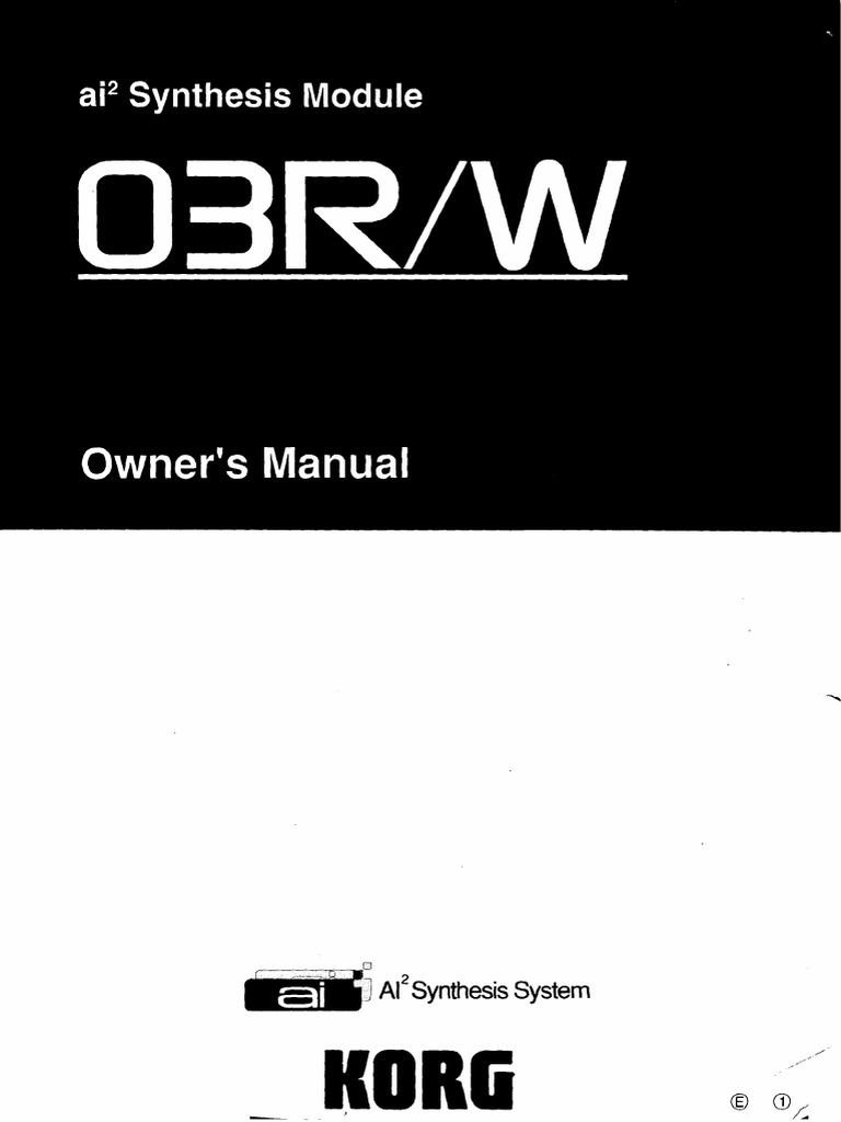 Korg 03rw Owners Manual Pdf