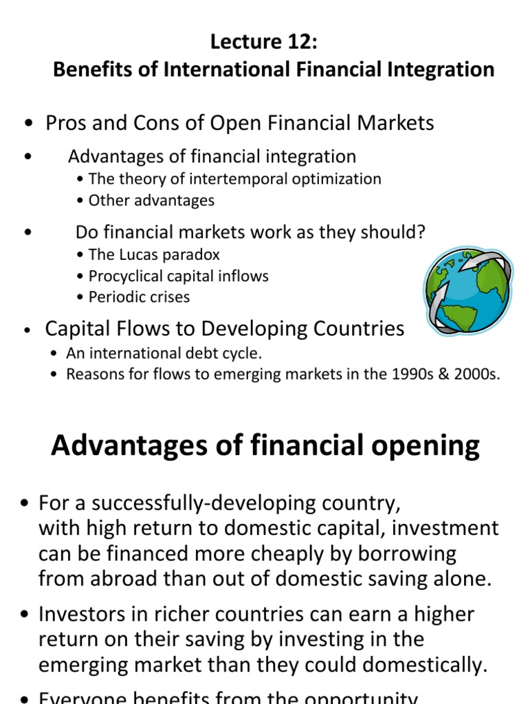 Benefits of International Financial Integration IIF PDF Capital