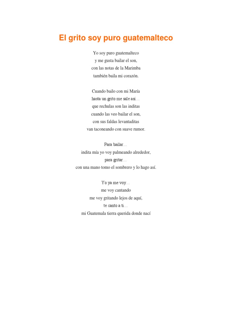 El Grito Soy Puro Guatemalteco PDF