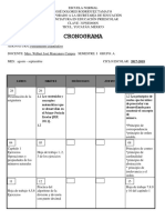 Cronograma PENSAMIENTO CUANTITATIVO