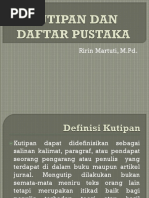 Kutipan Dan Daftar Pustaka